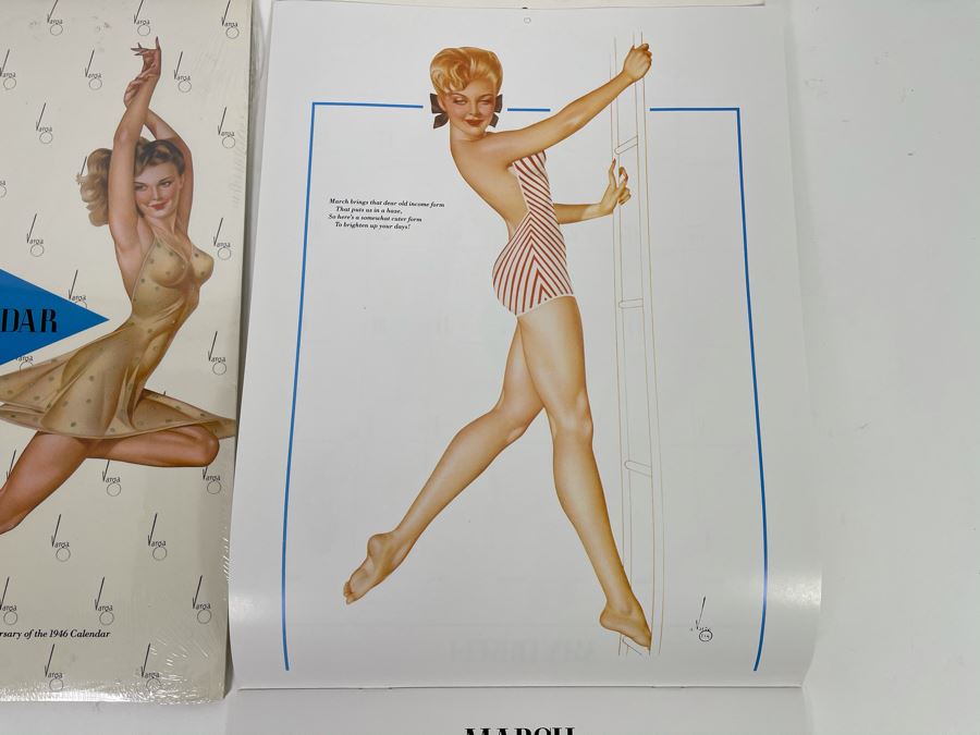 Two Esquire Varga Girl Calendars 1986 (One Is Still Sealed) [Photo 4]