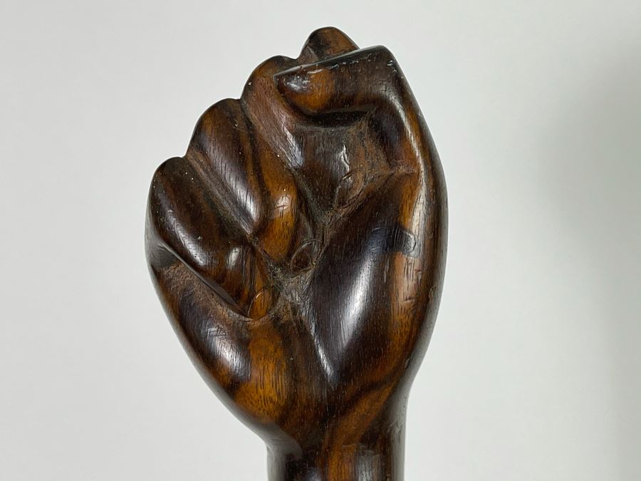 Vintage Ironwood Carved Clenched Fist Cane 37'L [Photo 15]