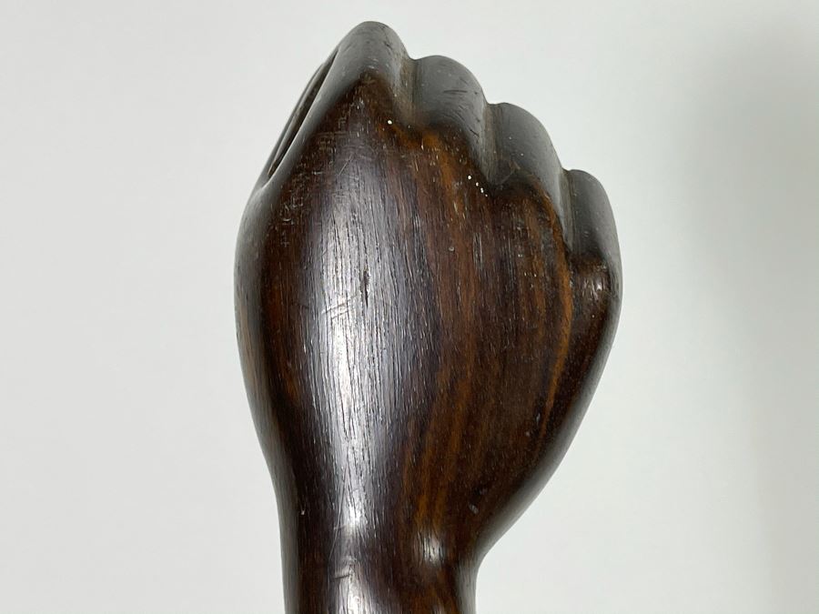Vintage Ironwood Carved Clenched Fist Cane 37'L [Photo 12]