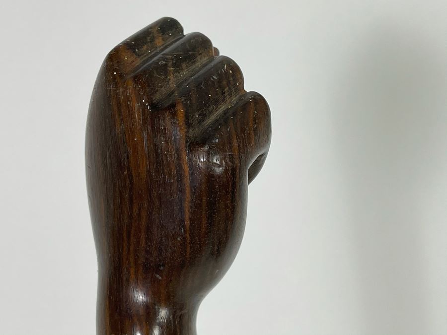 Vintage Ironwood Carved Clenched Fist Cane 37'L [Photo 11]