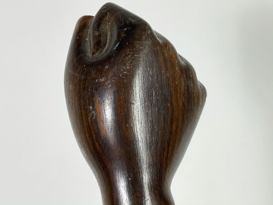 Vintage Ironwood Carved Clenched Fist Cane 37'L