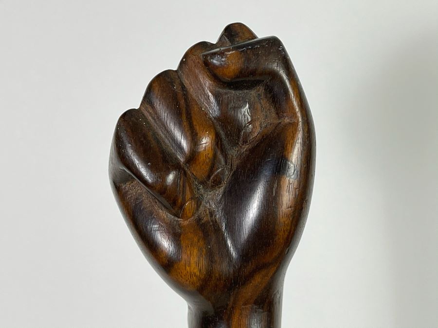 Vintage Ironwood Carved Clenched Fist Cane 37'L [Photo 8]