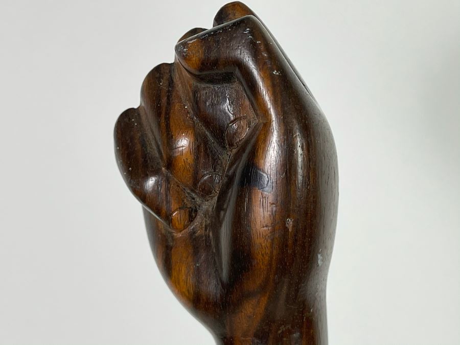 Vintage Ironwood Carved Clenched Fist Cane 37'L [Photo 14]