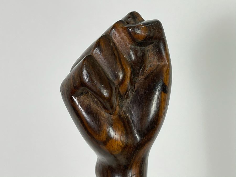 Vintage Ironwood Carved Clenched Fist Cane 37'L [Photo 9]