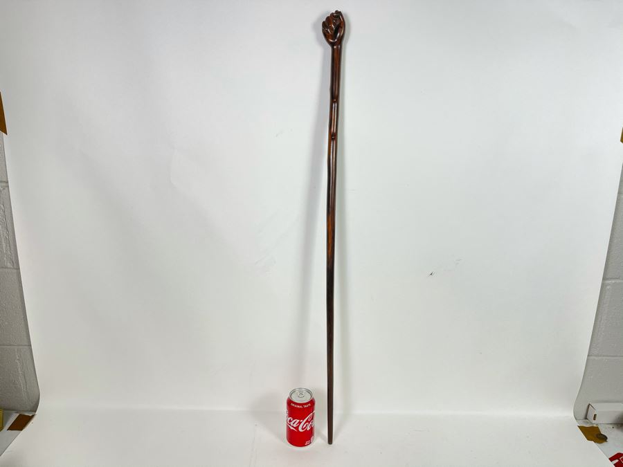 Vintage Ironwood Carved Clenched Fist Cane 37'L [Photo 17]