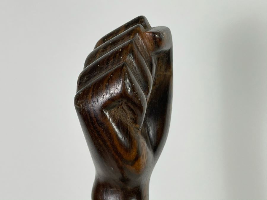 Vintage Ironwood Carved Clenched Fist Cane 37'L [Photo 10]