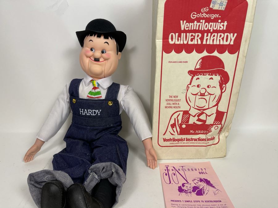 Vintage New Goldberger Ventriloquist Oliver Hardy With Box And Instruction Manual [Photo 2]