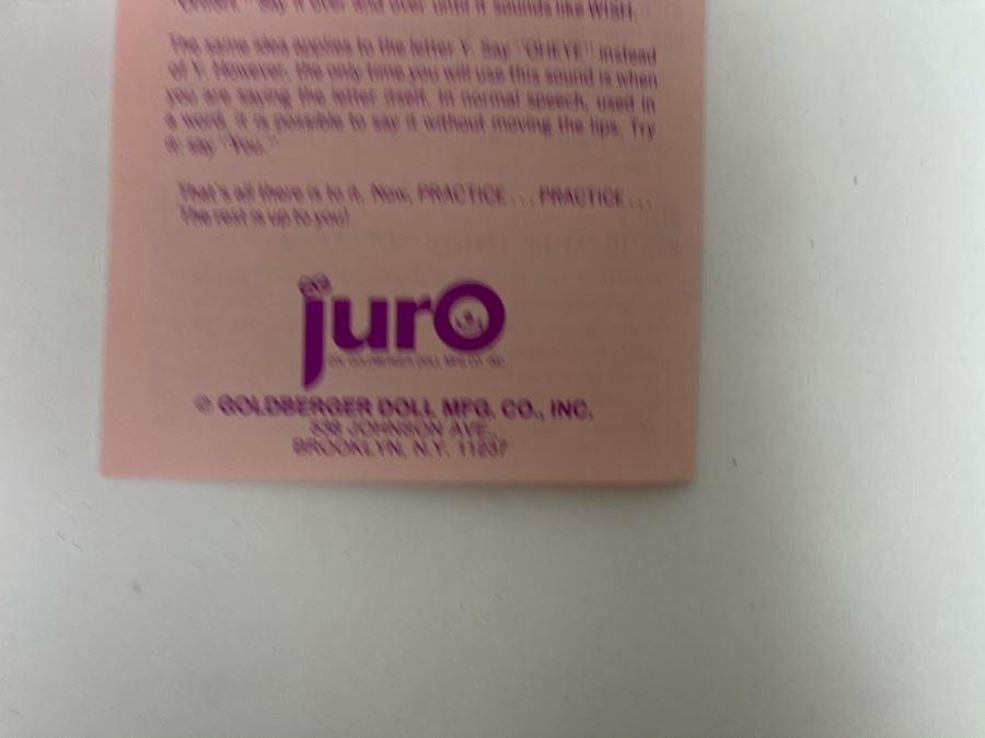 Vintage New Goldberger Ventriloquist Oliver Hardy With Box And Instruction Manual [Photo 11]