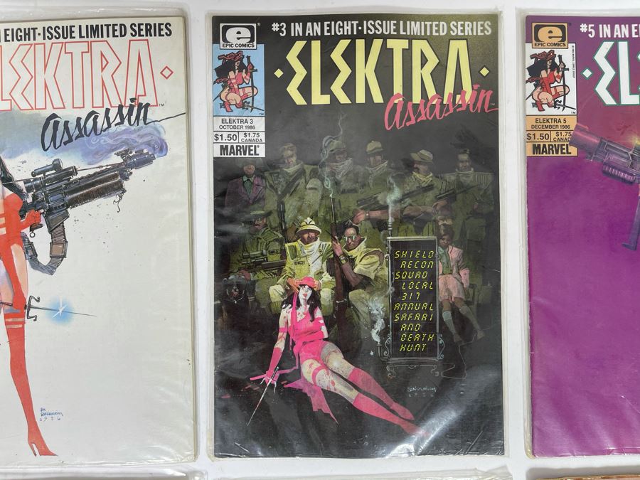 Collection Of Vintage Elektra Assassin Comic Books #1,3,5,6,7,8 [Photo 4]