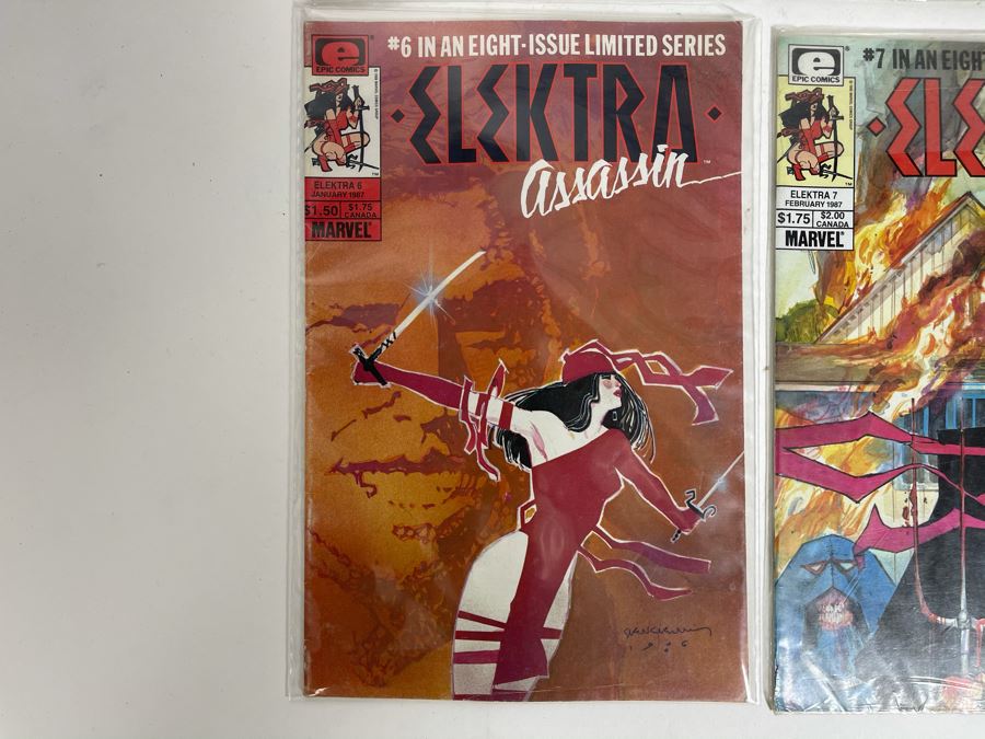Collection Of Vintage Elektra Assassin Comic Books #1,3,5,6,7,8 [Photo 7]