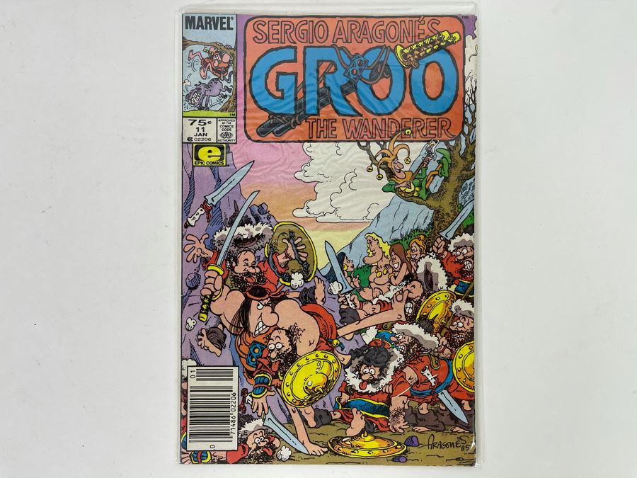 Autographed With Hand Illustrated Comic Book Character Sergio Aragone Comic Book Sergio Aragone's Groo The Wanderer #11 [Photo 2]