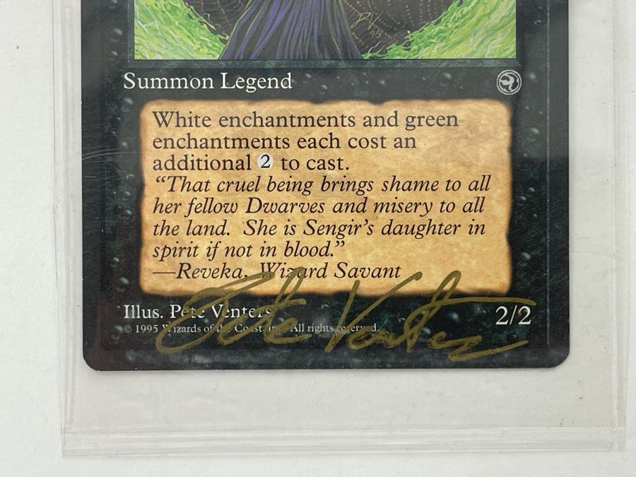 Signed Magic The Gathering Irini Sengir Card [Photo 3]