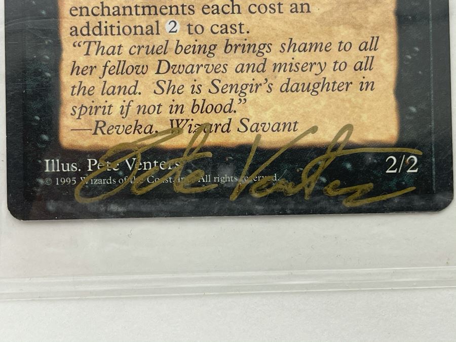 Signed Magic The Gathering Irini Sengir Card [Photo 4]