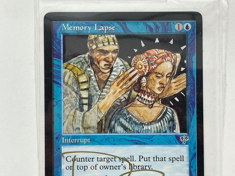 Signed Magic The Gathering Memory Lapse Card [Photo 2]