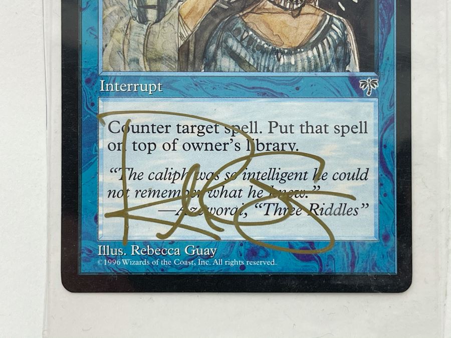 Signed Magic The Gathering Memory Lapse Card [Photo 3]