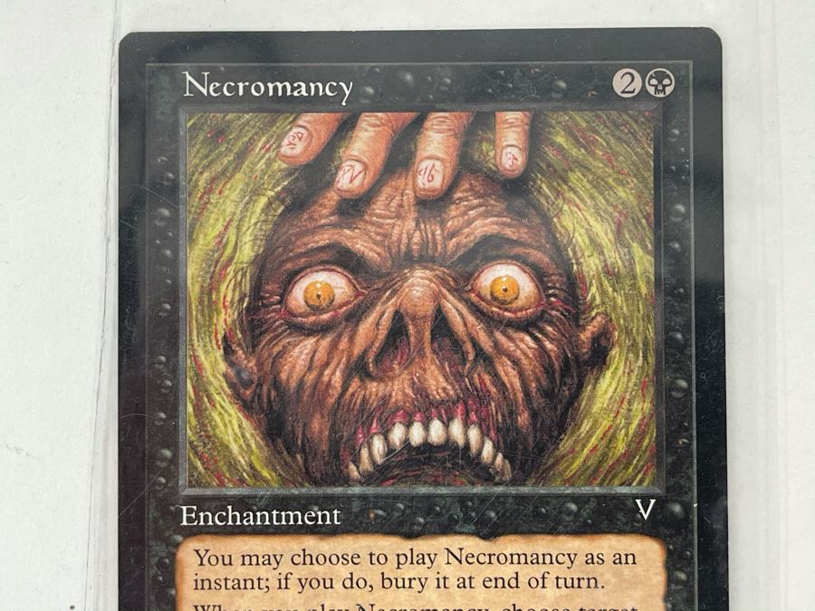 Signed Magic The Gathering Necromancy Card [Photo 2]