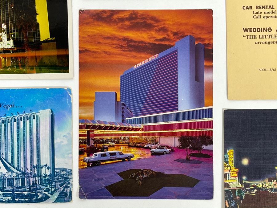 Collection Of Vintage Las Vegas Nevada Postcards And New Frontier Hotel Menu In Las Vegas [Photo 7]