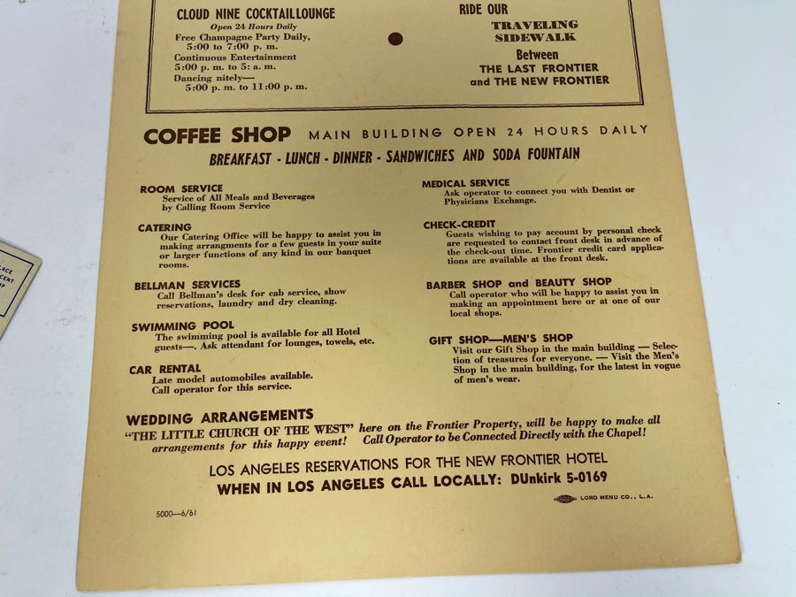 Collection Of Vintage Las Vegas Nevada Postcards And New Frontier Hotel Menu In Las Vegas [Photo 21]