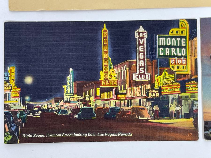 Collection Of Vintage Las Vegas Nevada Postcards And New Frontier Hotel Menu In Las Vegas [Photo 3]