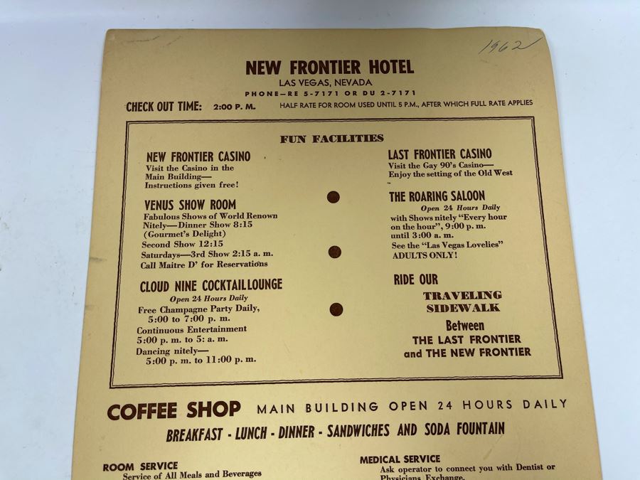 Collection Of Vintage Las Vegas Nevada Postcards And New Frontier Hotel Menu In Las Vegas [Photo 20]