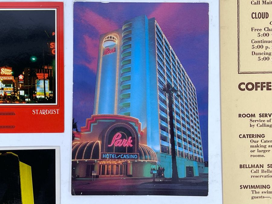 Collection Of Vintage Las Vegas Nevada Postcards And New Frontier Hotel Menu In Las Vegas [Photo 10]