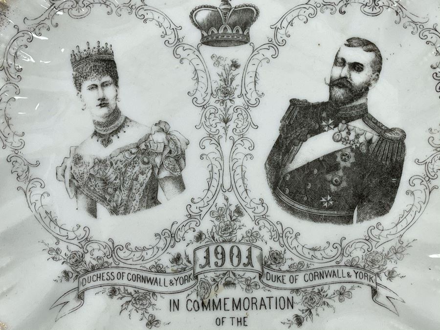 Antique 1901 Plate Duchess & Duke Of Cornwall & York Visit To Canada 8.5'R [Photo 2]