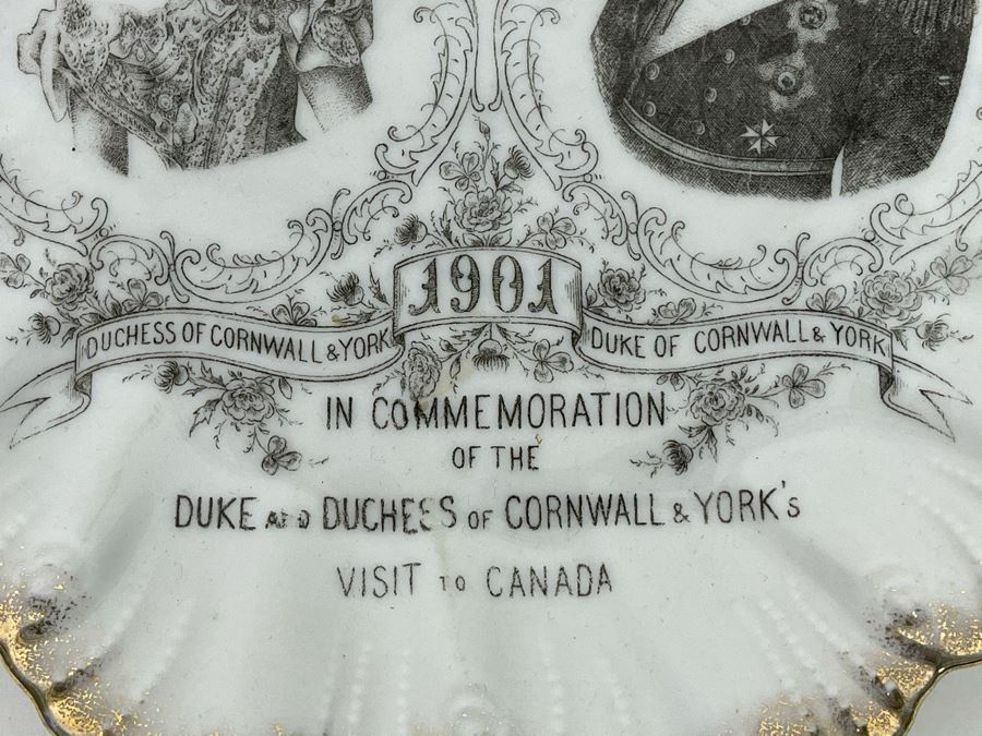 Antique 1901 Plate Duchess & Duke Of Cornwall & York Visit To Canada 8.5'R [Photo 3]