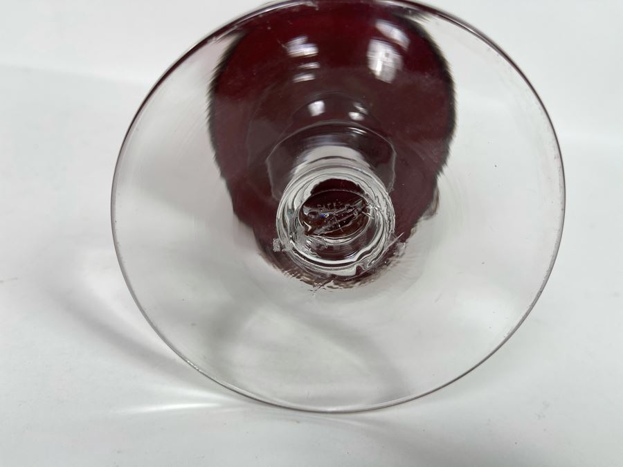 Vintage Blenko Red Glass Footed Pitcher 12'H [Photo 6]