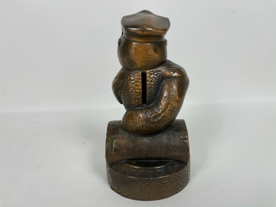 Old Montgomery Wards Riverside Tire Advertising Cast Metal Bank 6.5H [Photo 3]