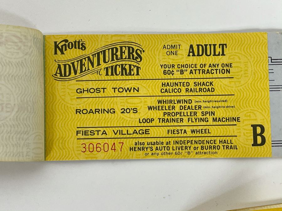 Vintage 1970s Knott's Berry Farm Tickets [Photo 10]