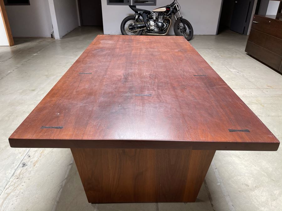 Impressive Heavy TEAK Wood Modern Lines 2-Drawer Desk From RAEN (RAEN Recently Grew Into Bigger Space) 84W X 42.5D X 31H [Photo 4]