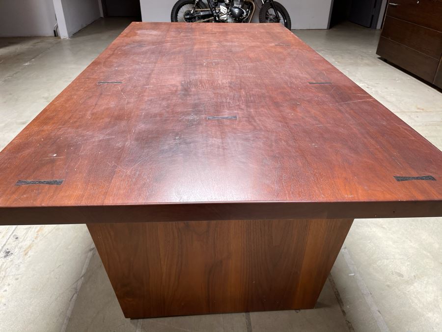 Impressive Heavy TEAK Wood Modern Lines 2-Drawer Desk From RAEN (RAEN Recently Grew Into Bigger Space) 84W X 42.5D X 31H [Photo 8]