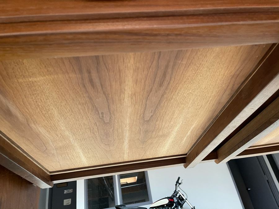 Impressive Heavy TEAK Wood Modern Lines 2-Drawer Desk From RAEN (RAEN Recently Grew Into Bigger Space) 84W X 42.5D X 31H [Photo 11]