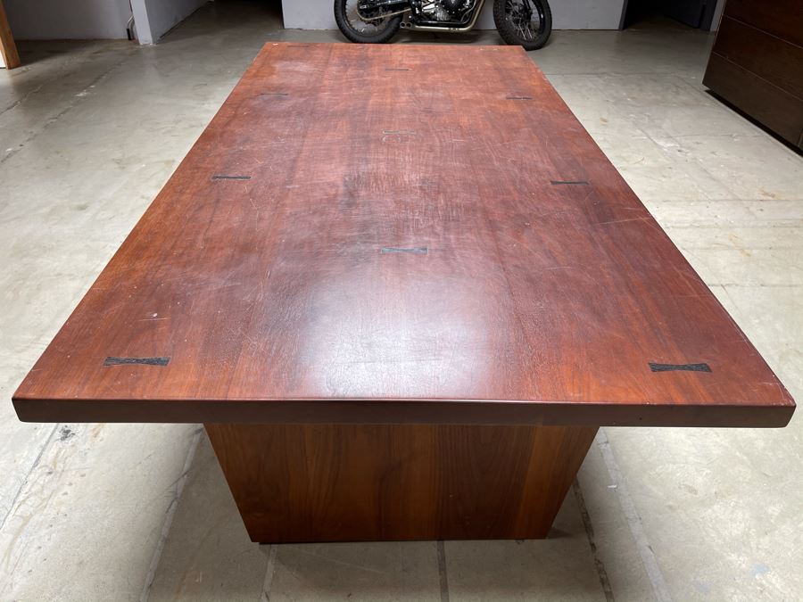 Impressive Heavy TEAK Wood Modern Lines 2-Drawer Desk From RAEN (RAEN Recently Grew Into Bigger Space) 84W X 42.5D X 31H [Photo 5]