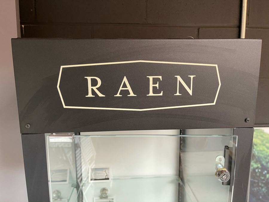 Metal And Glass Lockable Display Cabinet (Have Key) With Back And Overhead LED Lighting From RAEN (RAEN Recently Grew Into Bigger Space) 16W X 16D X 72H [Photo 6]