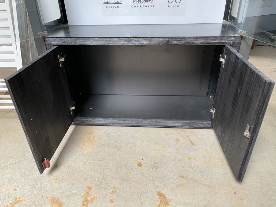 Heavy Metal And Glass Lockable Display Cabinet (Have Key) With Back And Overhead LED Lighting From RAEN (RAEN Recently Grew Into Bigger Space) 40W X 16D X 76H [Photo 7]