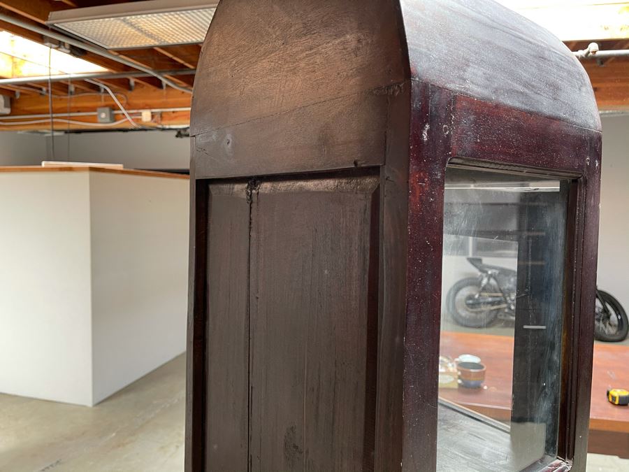 Vintage Wooden Dome Top Display Cabinet With 2-Drawers From RAEN (RAEN Recently Grew Into Bigger Space) 16W X 13D X 74H [Photo 6]