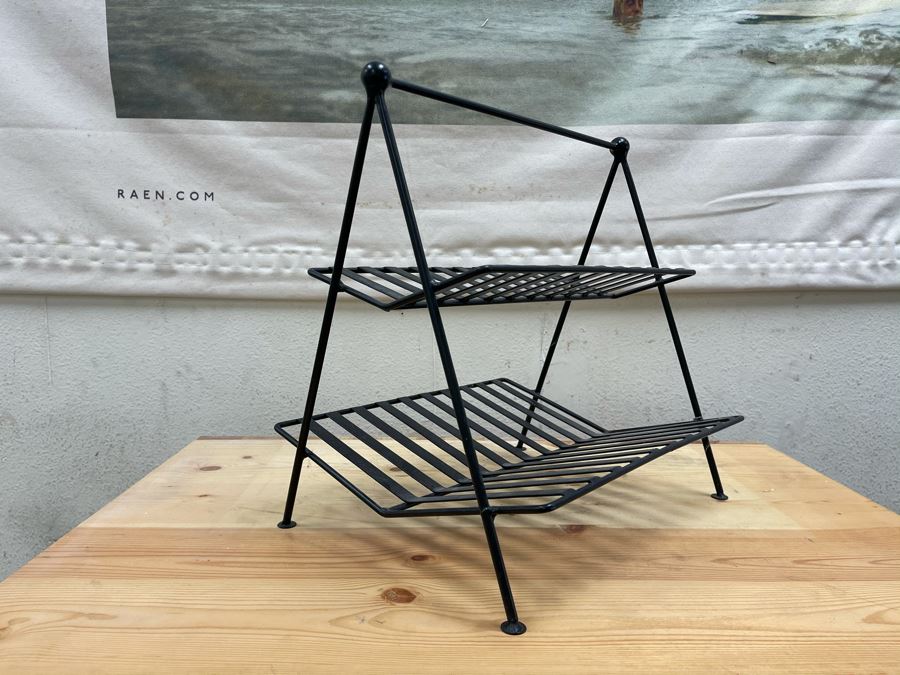 Mid-Century Style 2-Tier Metal Magazine Rack From RAEN (RAEN Recently Grew Into Bigger Space) 17W X 14D X 17H [Photo 4]