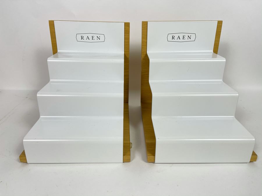 Pair Of RAEN Stepped Display Stands - Use As Bookends With End Displays 7.5W X 9.5D X 9H [Photo 4]