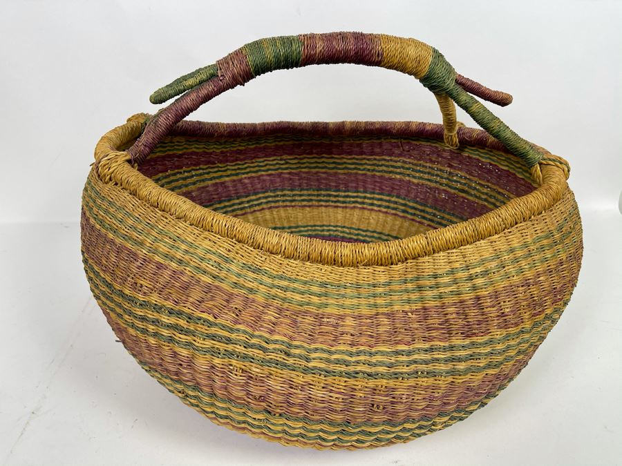 Alafiia Woven Basket Handmade In Ghana 20 X 12 [Photo 3]