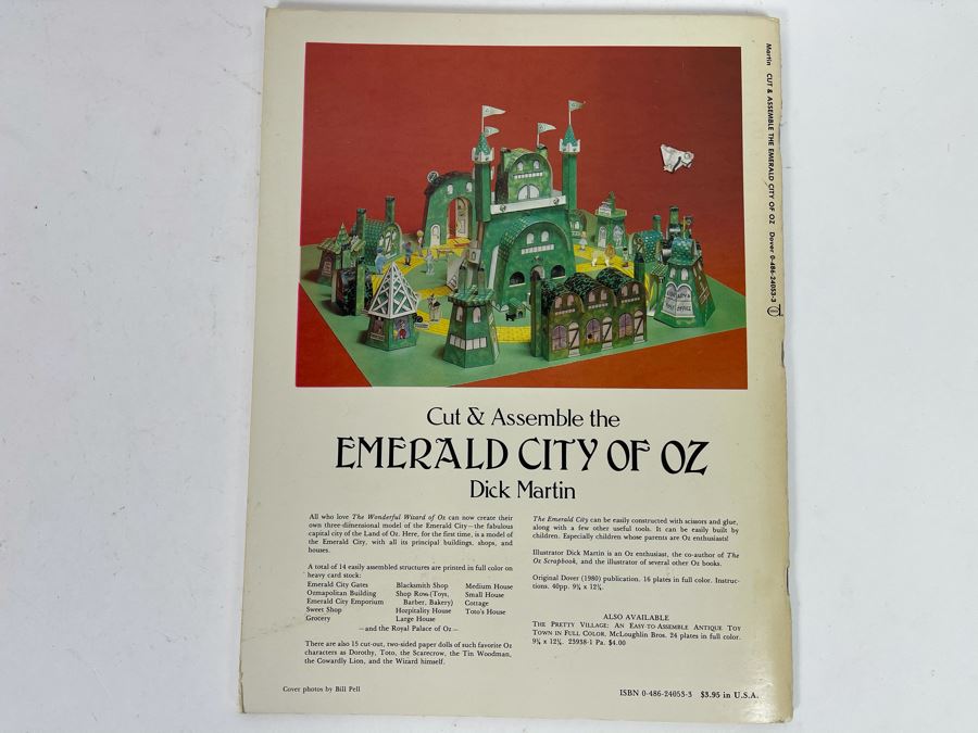 Vintage 1980 New Cut & Assemble The Emerald City Of Oz By Dick Martin Wizard Of Oz [Photo 7]