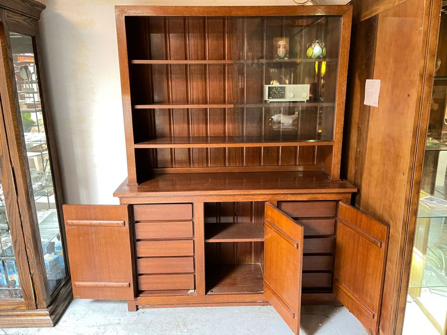 Mid-Century Bookcase Curio China Cabinet [Photo 5]