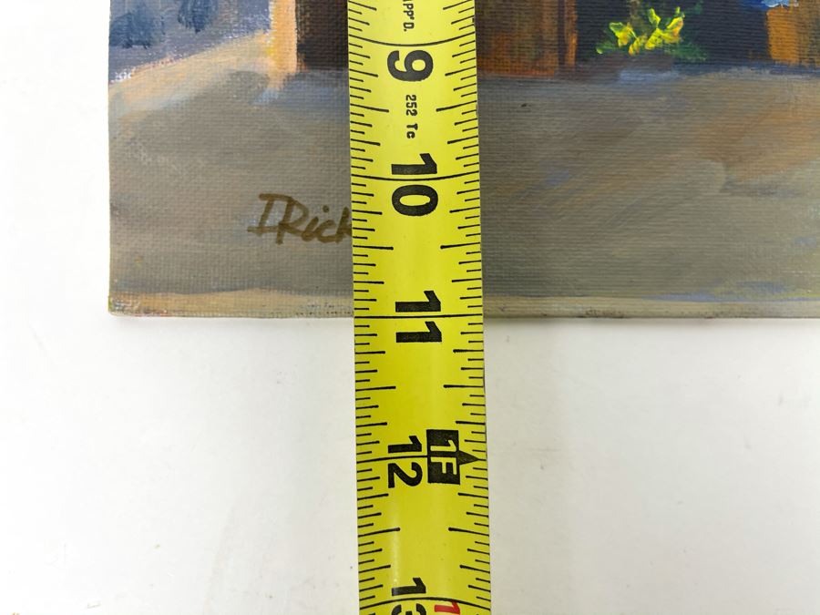 Original David Rickert Oil Painting Of Jay's Gourmet Seafood & Pizza In