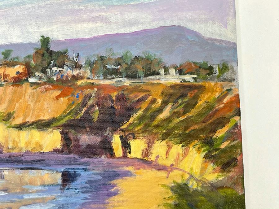 Original David Rickert Oil Painting Of Terramar Coastline In Carlsbad CA 14 X 11 [Photo 7]