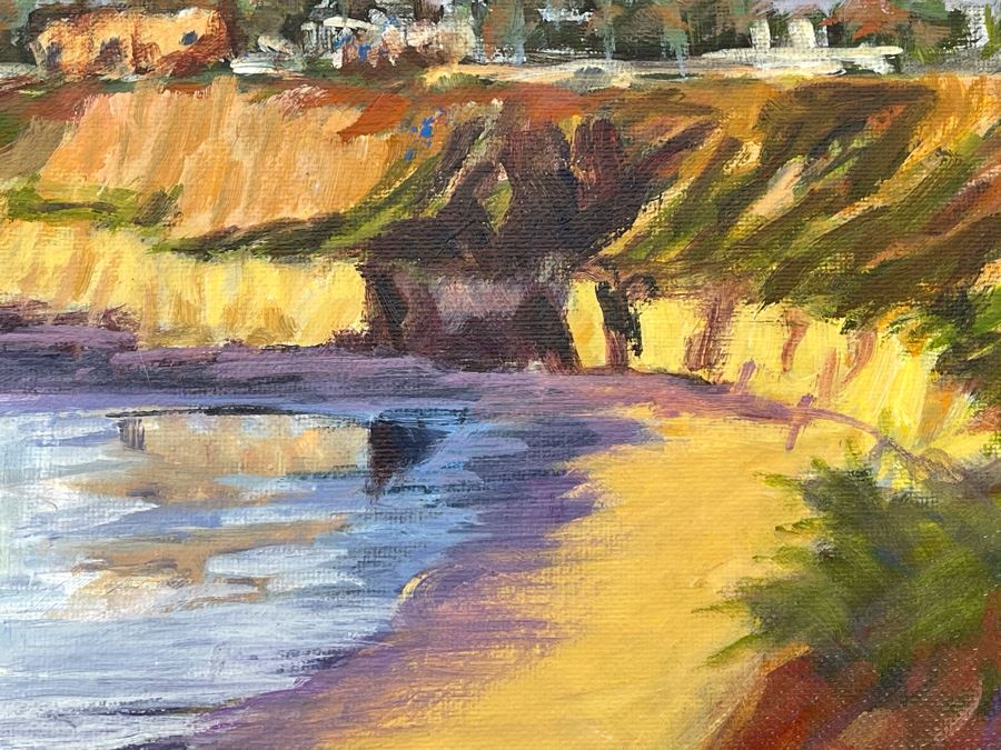 Original David Rickert Oil Painting Of Terramar Coastline In Carlsbad CA 14 X 11 [Photo 6]