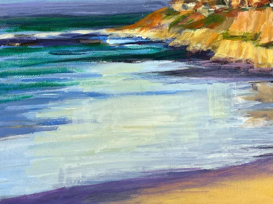 Original David Rickert Oil Painting Of Terramar Coastline In Carlsbad CA 14 X 11 [Photo 10]