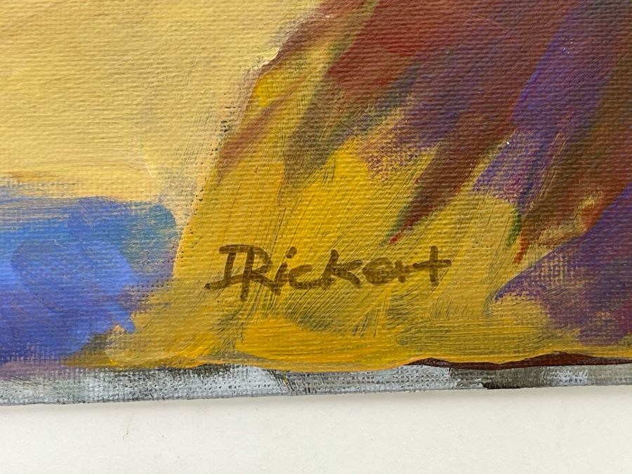 Original David Rickert Oil Painting Of Terramar Coastline In Carlsbad CA 14 X 11 [Photo 9]