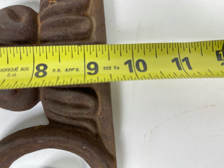 Vintage Cast Iron Wall Decor Of Footed Bowl Flanked By Pair Of Birds 20.5W X 9.5H [Photo 6]