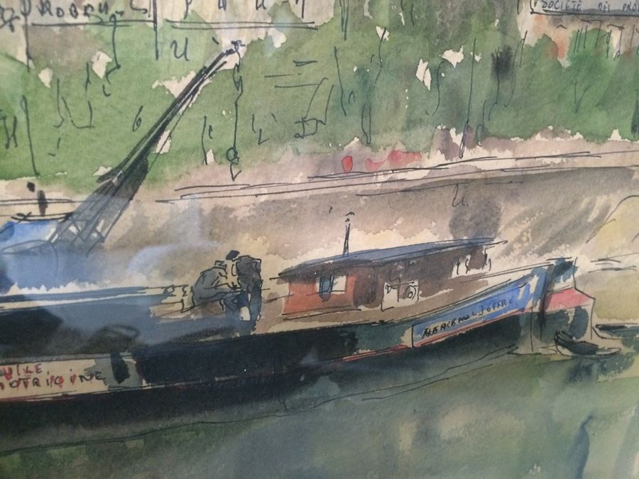 Original Watercolor Guy De Neyrac France in Magnificent Frame [Photo 6]