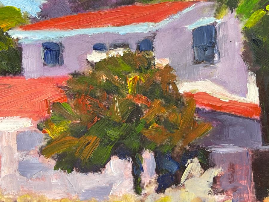 Original David Rickert Oil Painting Titled House On Elmwood In Carlsbad, CA 7 X 5 [Photo 4]